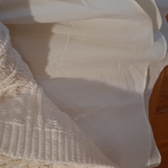 Anthropologie Moth Cream Layered Sweater - Picture 5 of 8